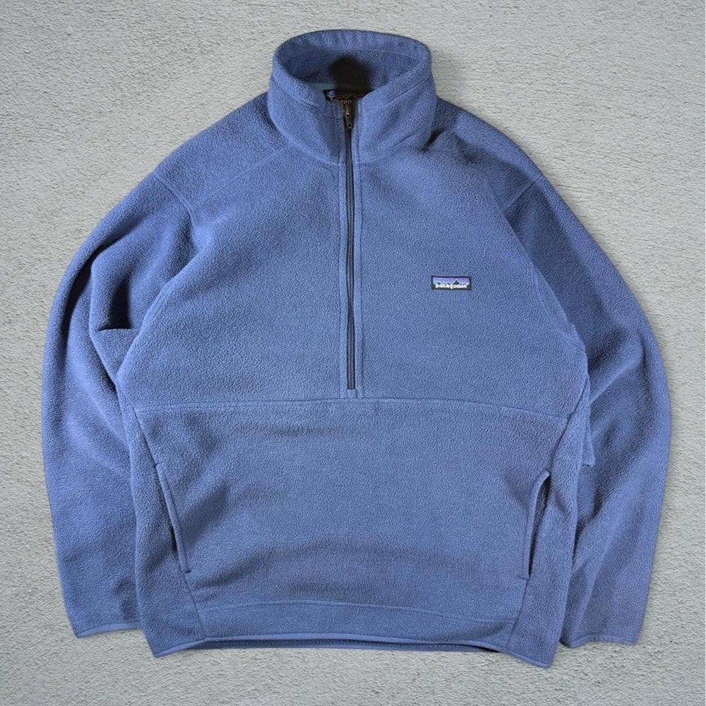 Patagonia Mens Synchilla Marsupial Half Zip Fleece Blue Purple 25737 2011